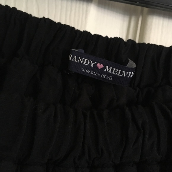 SOLD - Brandy Melville Flowy Black Mini Skirt - Picture 3 of 4